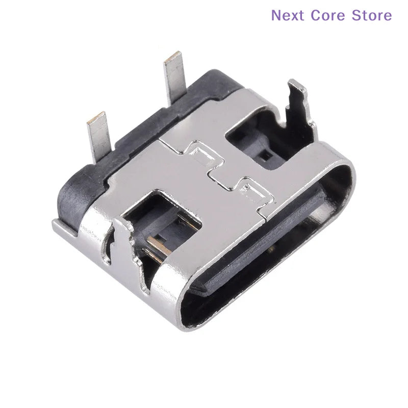 10-Pack USB Type-C 2-Pin Female Charging Port Connector Socket USB Connector Socket HIP
