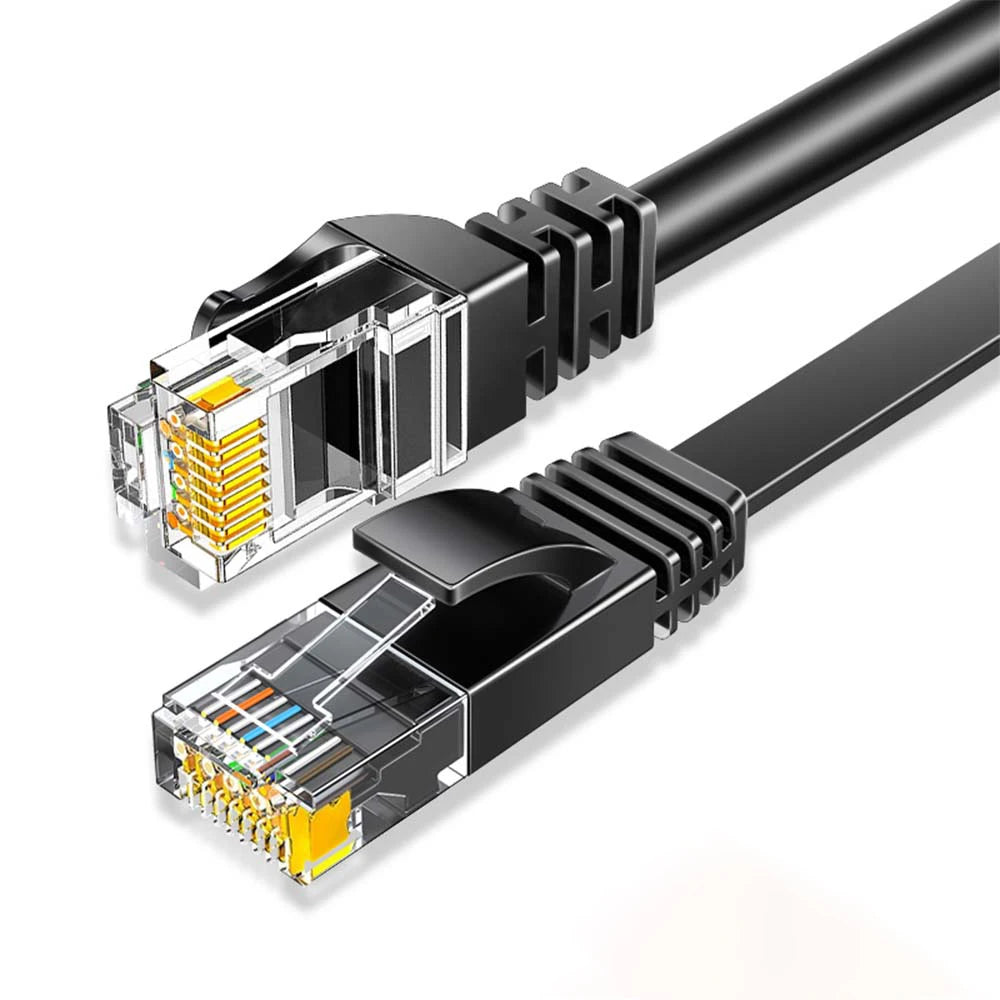 Cat 6 Flat Ethernet Cable 1000Mbps Gigabit LAN Patch Cord Ethernet LAN Cable HIP