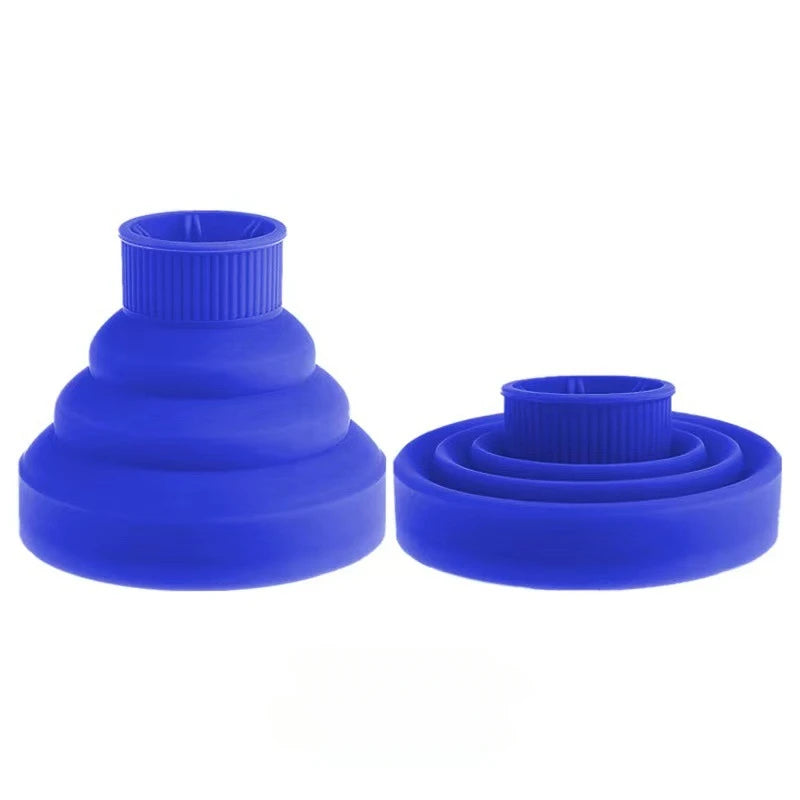 Universal Silicone Hairdryer Diffuser Cover Hair Curl Diffuser Foldable Curly Hair Drying Blower Barber Styling Accessories Tool HIP blue