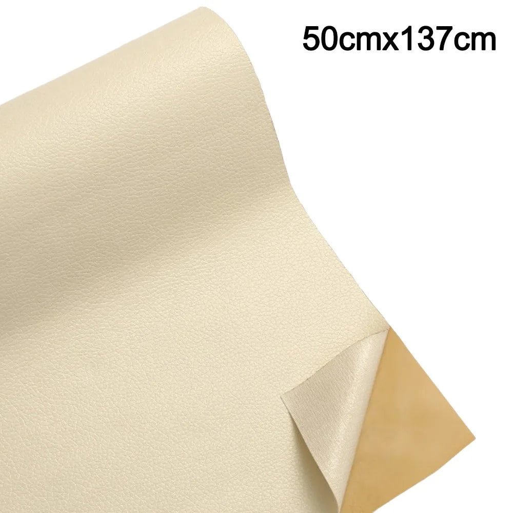 Self-Adhesive PU Leather Repair Patch 50×137cm – 10 Colors Leather Repair Patch HIP Beige