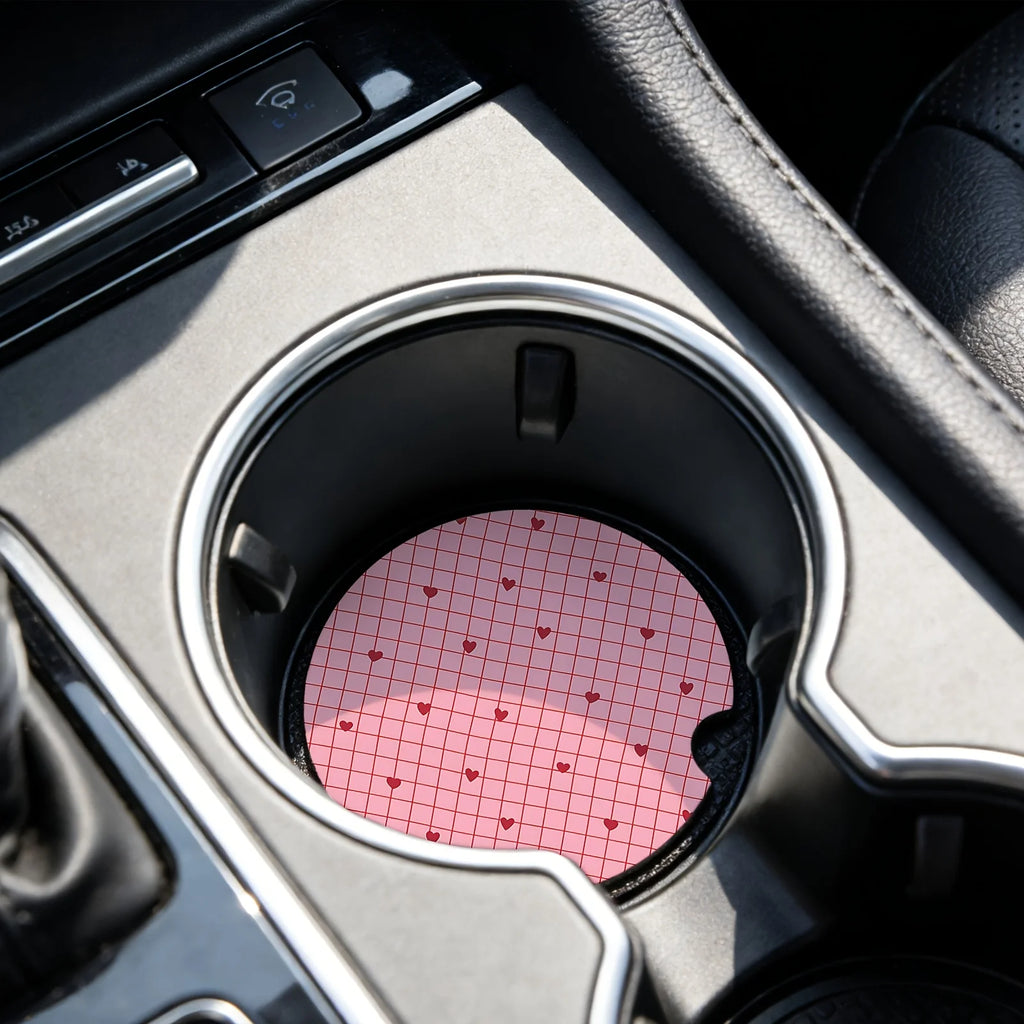Set of 2 Car Cup Holder Mats – Non-Slip Drink Coasters Car Interior Accessory HIP