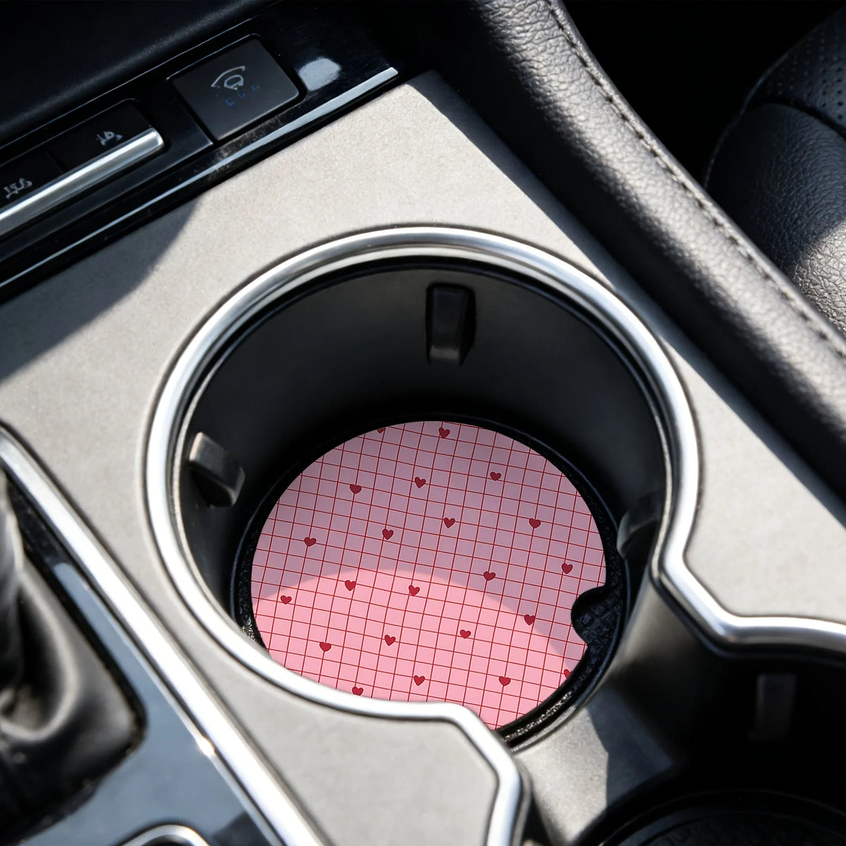 Set of 2 Car Cup Holder Mats – Non-Slip Drink Coasters Car Interior Accessory HIP