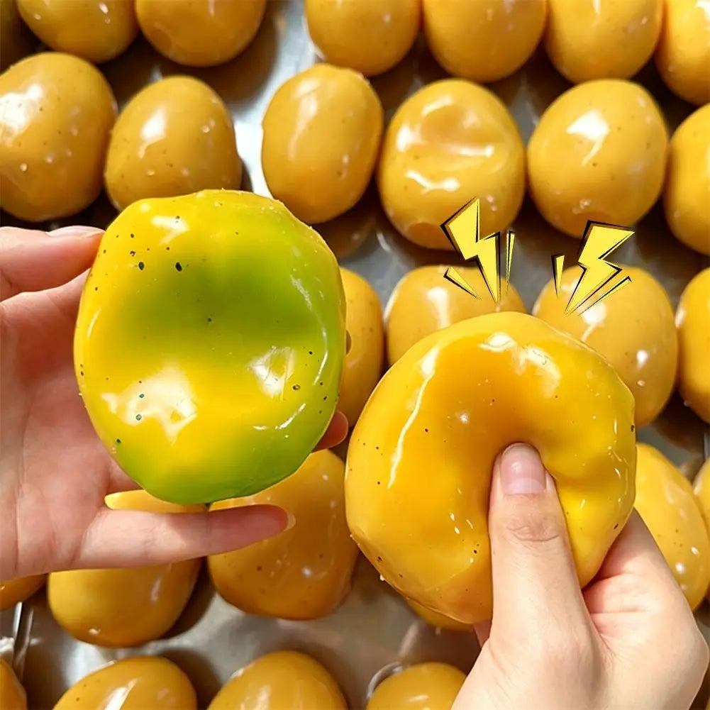 2026 DIY Temperature Adjustable Mango ASMR Building Block Pinch Ball Can Shape Decompress Toys Does Not Rebound When Squeezed HIP