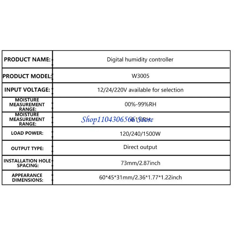 Digital Humidity Controller 0–99% RH | Greenhouse & Lab Humidity Controller Switch HIP