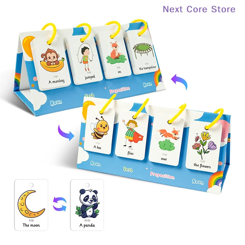 Sentence-Building Flip Chart – 78-Card Vocabulary Learning Kit Educational Learning Kit HIP