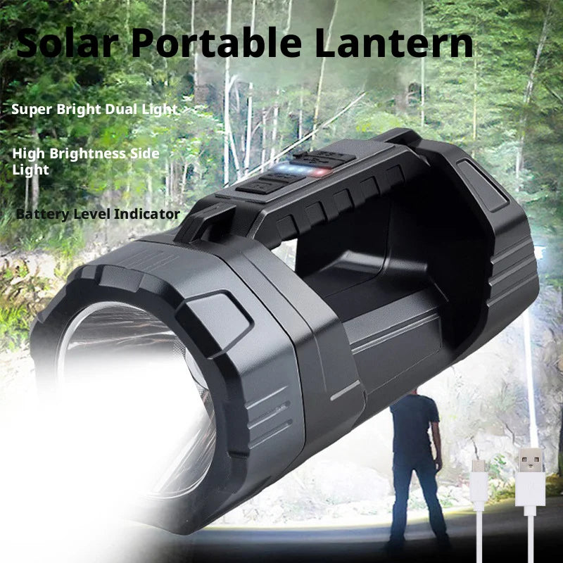Solar LED Rechargeable Lantern – Dual-Light Camping Torch Solar Camping Lantern HIP