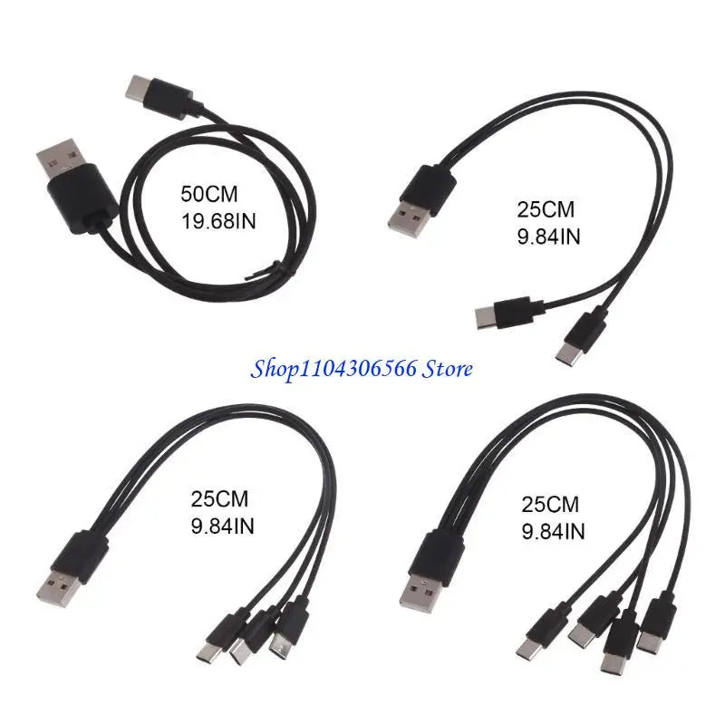3-in-1 & 4-in-1 USB-C Multi Charging Cable for Phones & Tablets Multi USB-C Cable HIP