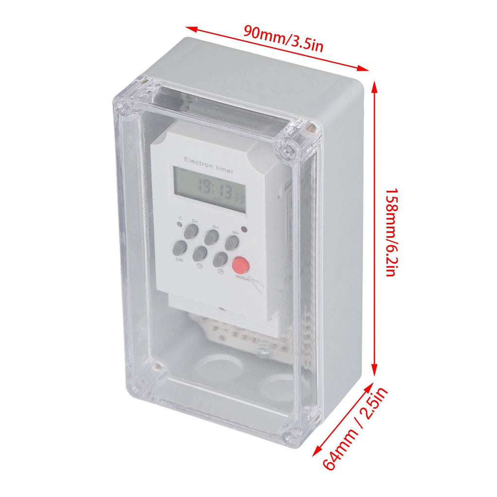 Digital Timer Box Swimming Pool Pump Timer Waterproof Digital Timer Box Programmable Time Control for Heater Spa Motor HIP