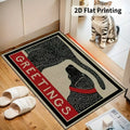 Black Dog Non-Slip Doormat – Beige Entry & Kitchen Floor Mat Decorative Doormat HIP 1 50x80cm-Felt