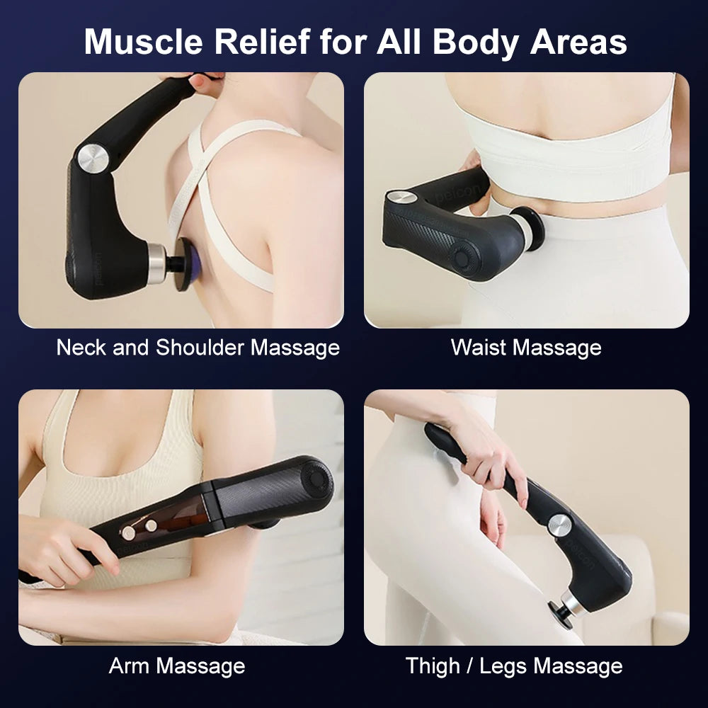 Peicon Fascia Massage Gun – 9-Speed, Hot & Cold, 10 Heads Percussion Massage Gun HIP