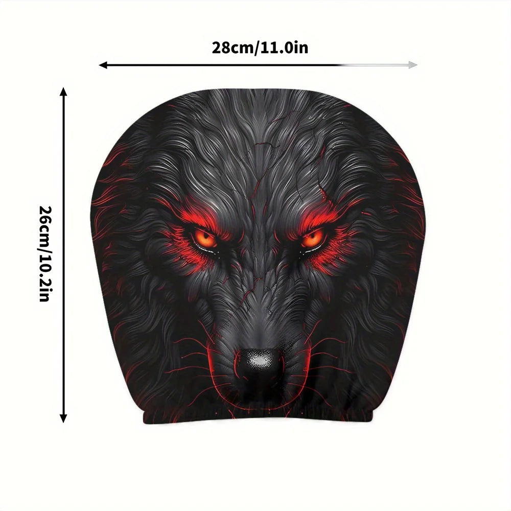 2-Pack Wolf Pattern Car Headrest Covers – Dustproof Set Car Headrest Covers HIP