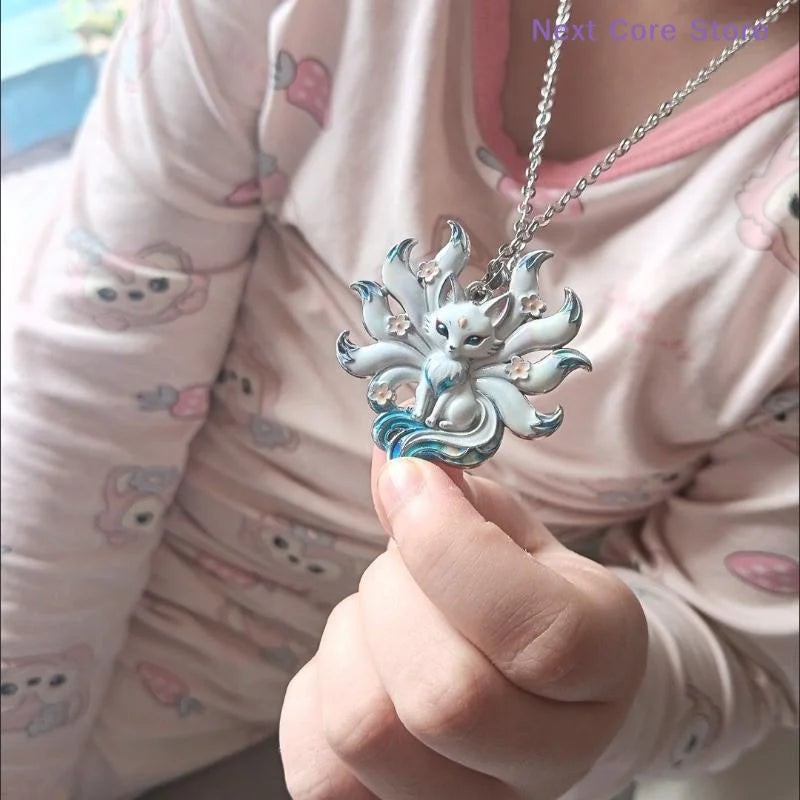 Nine-Tailed Fox Enamel Pendant – Necklace & Bag Charm Enamel Pendant Charm HIP