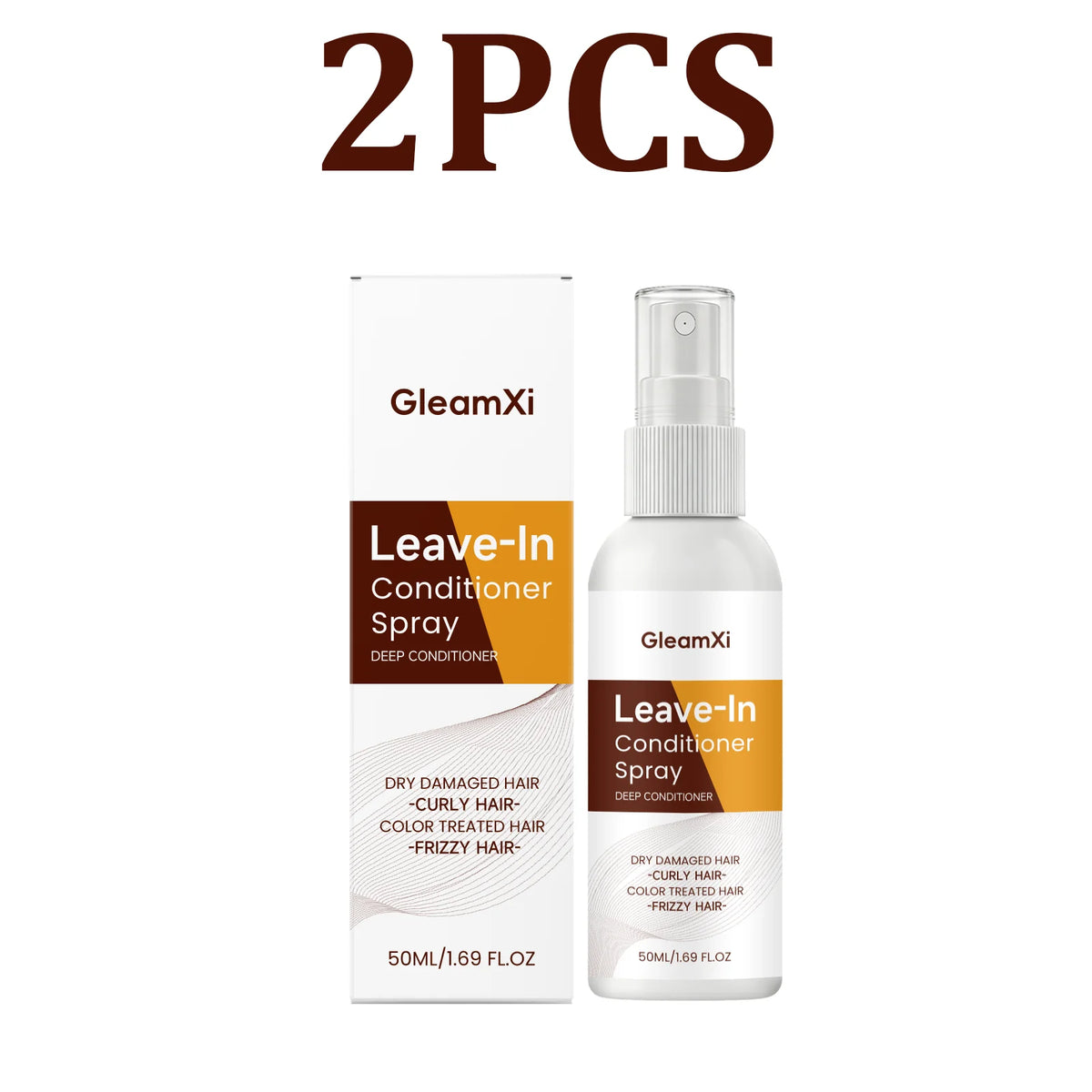 Leave-In Conditioner Spray – Coconut Oil & Panthenol Anti-Frizz Leave-In Conditioner Spray HIP 2PCS