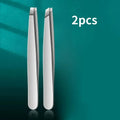 RUZOFO 4-Piece Stainless Steel Eyebrow Tweezer Set Eyebrow Tweezer Set HIP C518-Silver 2pcs