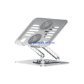 Aluminum Alloy Laptop Stand – Dual Fan, Anti-Slip, Up to 17.3" Laptop Cooling Stand HIP Silver CN