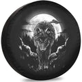 Wolf Howling Full Moon Spare Tire Cover | Polyester SUV RV Spare Tire Cover HIP Acquiesce 15 in