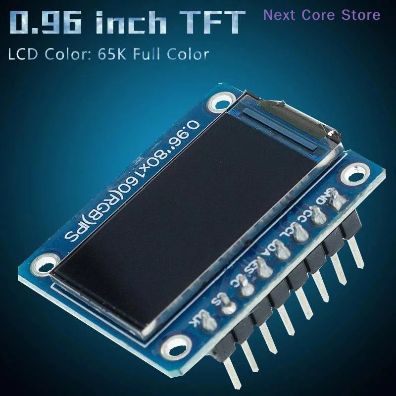 0.96" IPS TFT LCD Display Module 160x80 SPI ST7735S 3.3V LCD Display Module HIP