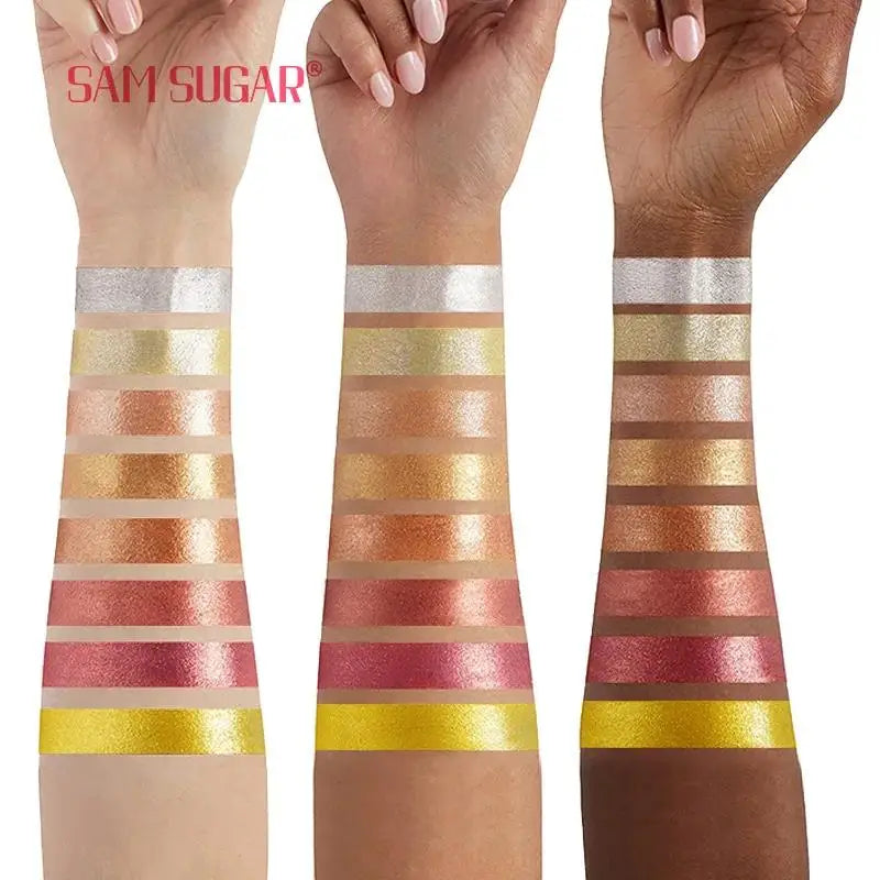 SAM SUGAR 3D Rose Highlighter & Bronzer Palette – 8 Shades Highlighter Bronzer Palette HIP