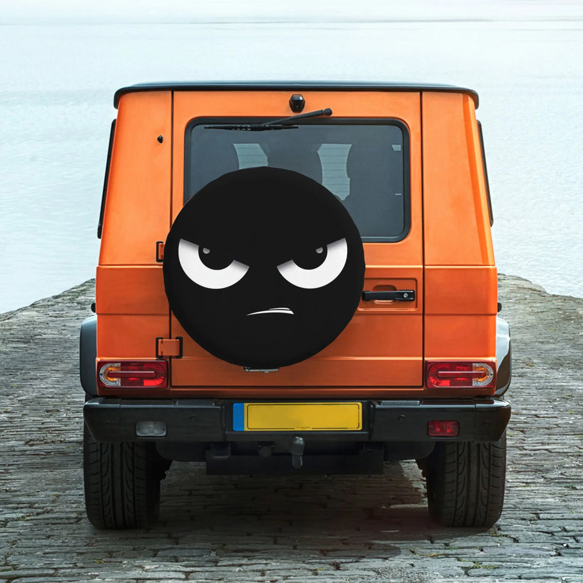 Angry Face Spare Tire Cover – UV & Dust Shield, 14–17 Inch Spare Tire Cover HIP