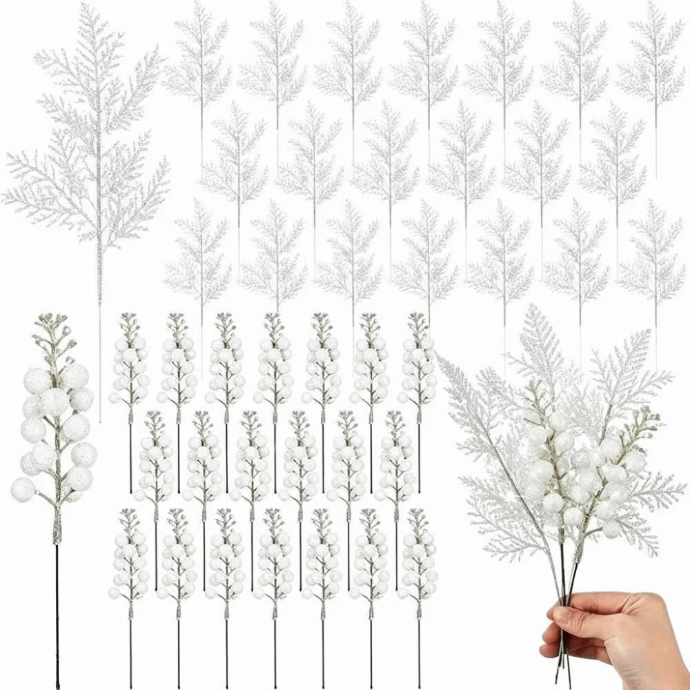 10-Pc Glitter Berry Bouquets Christmas Tree Ornaments Christmas Tree Ornaments HIP