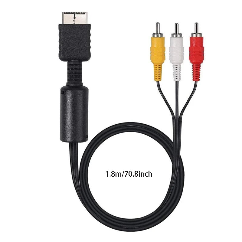 AV Cable for PS1 PS2 PS3 to TV Monitor – RCA Adapter AV Adapter Cable HIP