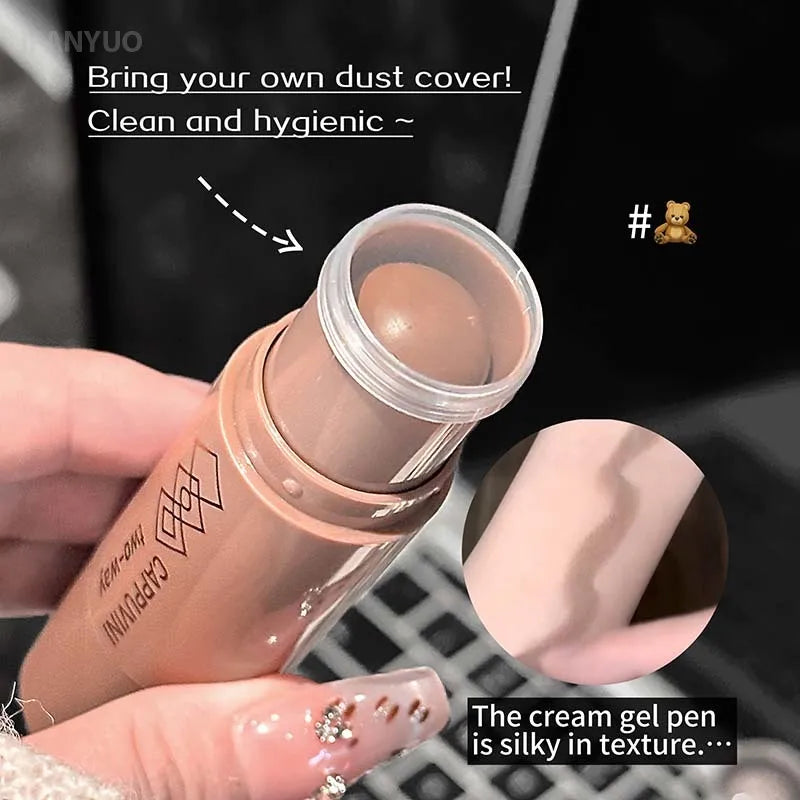 Face Contour Bronzer Stick Moisturizing Silky Three-dimensional Contour Pen Natural Matte Gray Brown Nose Shadow Makeup Contour HIP