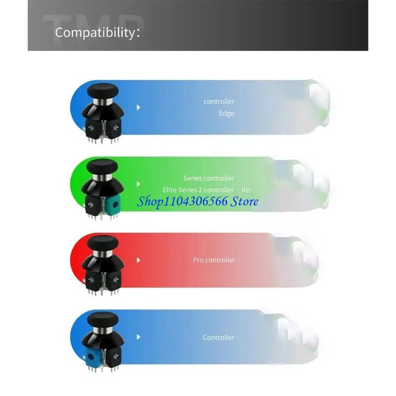Ergonomic TMR Thumbstick Module with Caps – PS4/PS5/Switch Pro Controller Thumbstick Module HIP