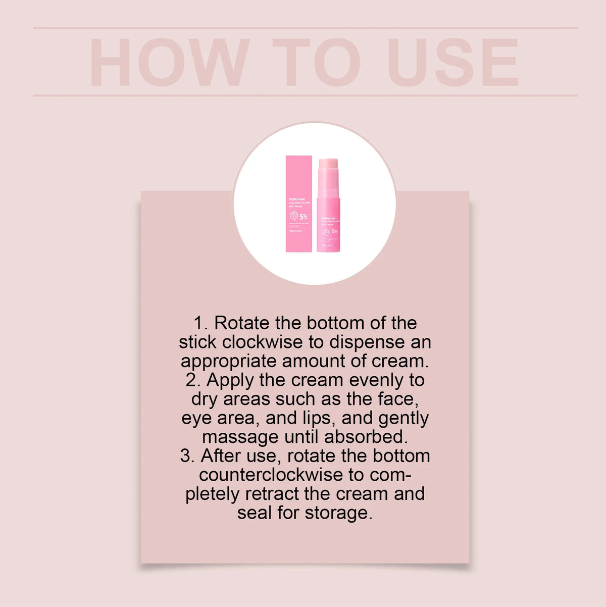 Collagen Hydrating Moisturizing Balm Stick – Face & Neck Face Moisturizer Stick HIP