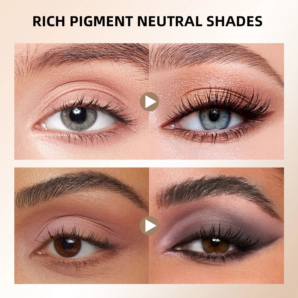 6Color Eyeshadow Palette With Free Brush 6 Color Matte High Pigment Waterproof Long Lasting Blendable Nude Makeup HIP
