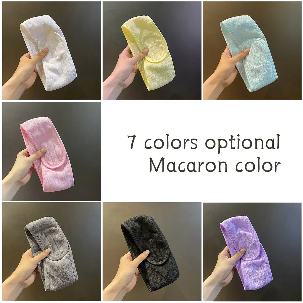 Wash Face Hairband Magic Tape Elastic Turban Womens Eyelashes Extension Spa Makeup Hair Band Top Cross Bangs Fixed Styling Tools HIP