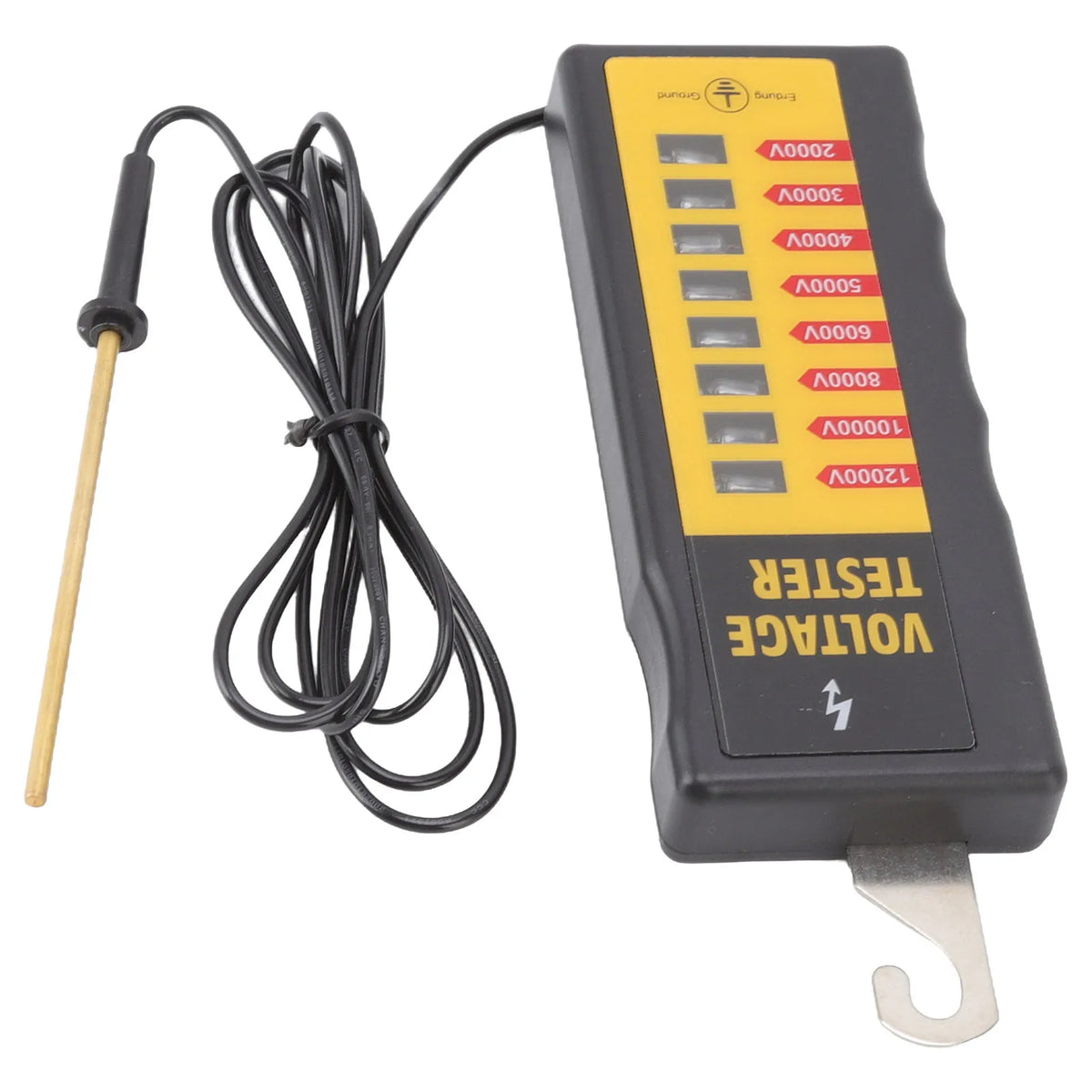 Electric Fence Voltage Tester 8 Neon Lights Maximum 12KV Waterproof Portable Fence Fault Finder for Farms Livestock HIP