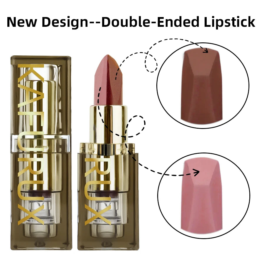 1pc Two-tone Matte Lipstick Pink Waterproof Lip Makeup Easy to Use Lipstick Refill Lip Tint, Long Lasting Lip Senior Cosmetic Gi HIP
