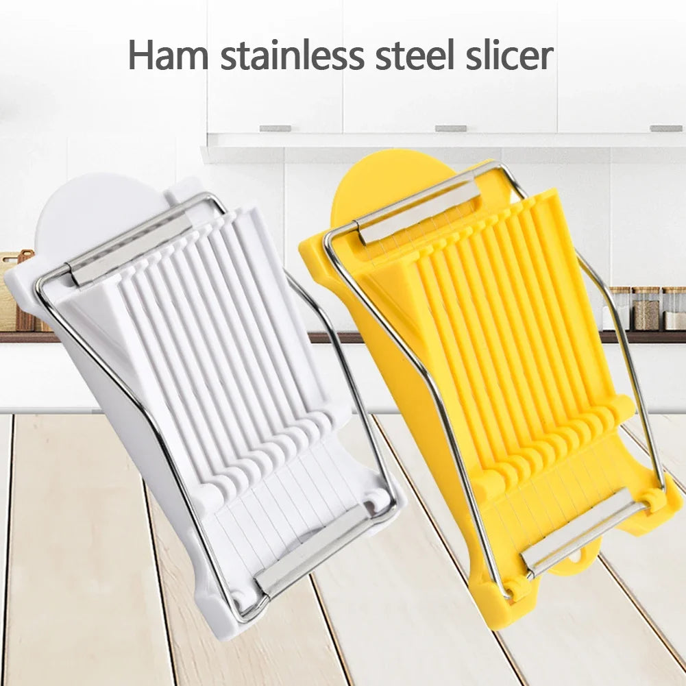Multi Function Kitchen Gadget Stainless Steel Handheld Slicer For Cutting Luncheon Meat Banana Strawberry Egg Cheese Food HIP
