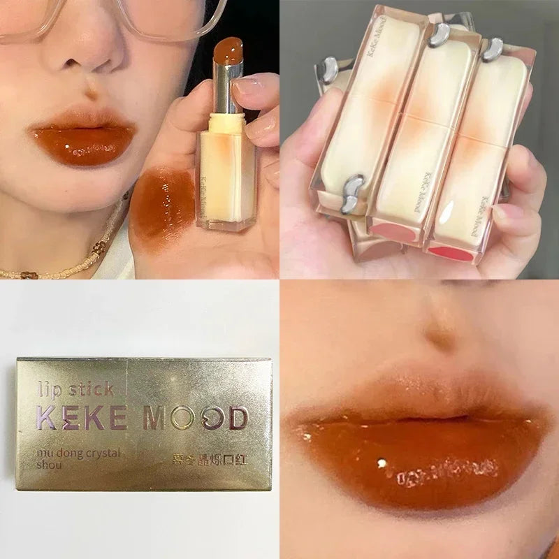 Solid Jelly Lipstick Crystal Lip Balm Water Wave Mirror Lip Gloss Long Lasting Moisturizing Lips Glaze Lip Care Makeup Cosmetic HIP 04