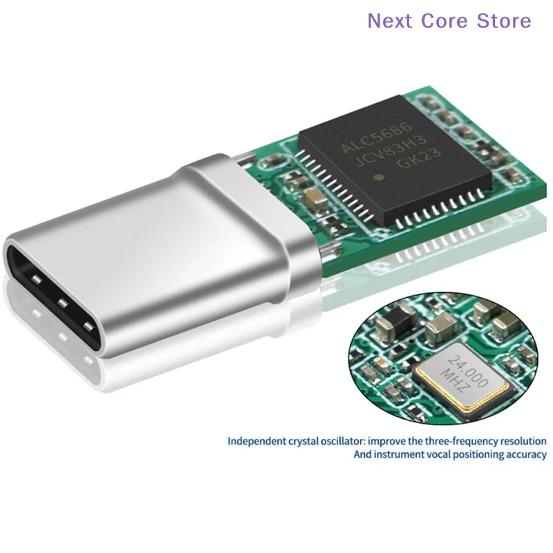 ALC5686 Type-C DAC Digital Audio Headphone Adapter DAC Audio Adapter HIP
