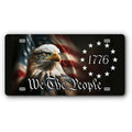 1776 Eagle We The People Patriotic Aluminum License Plate Vanity License Plate HIP 1
