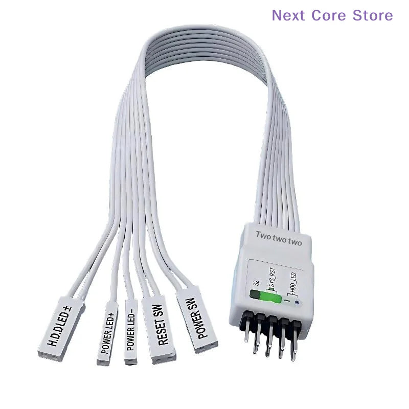 9-Pin F-Panel Adapter Cable – Labeled Connectors for PC Builds Motherboard Panel Cable HIP